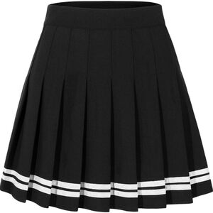 NWOT Tennis Skater Cosplay Skirt Costume Black & White Skirt Build in Shorts